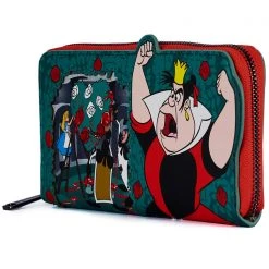 Loungefly X Disney Villains Scene Queen Of Hearts Zip Around Wallet Mad World