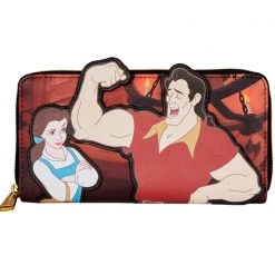 Loungefly X Disney Beauty And The Beast Gaston Villains Zip Around Wallet New
