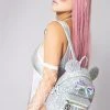 Loungefly New X LASR Exclusive Disney Holographic Sequin Minnie Mini Backpack