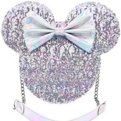 Loungefly New X LASR Exclusive Disney Holographic Minnie Sequin Crossbody Bag