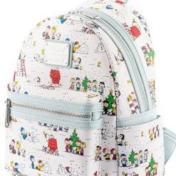 Loungefly The Great Fantastic X Peanuts Happy Holidays AOP Mini Backpack