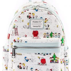 Loungefly The Great Fantastic X Peanuts Happy Holidays AOP Mini Backpack