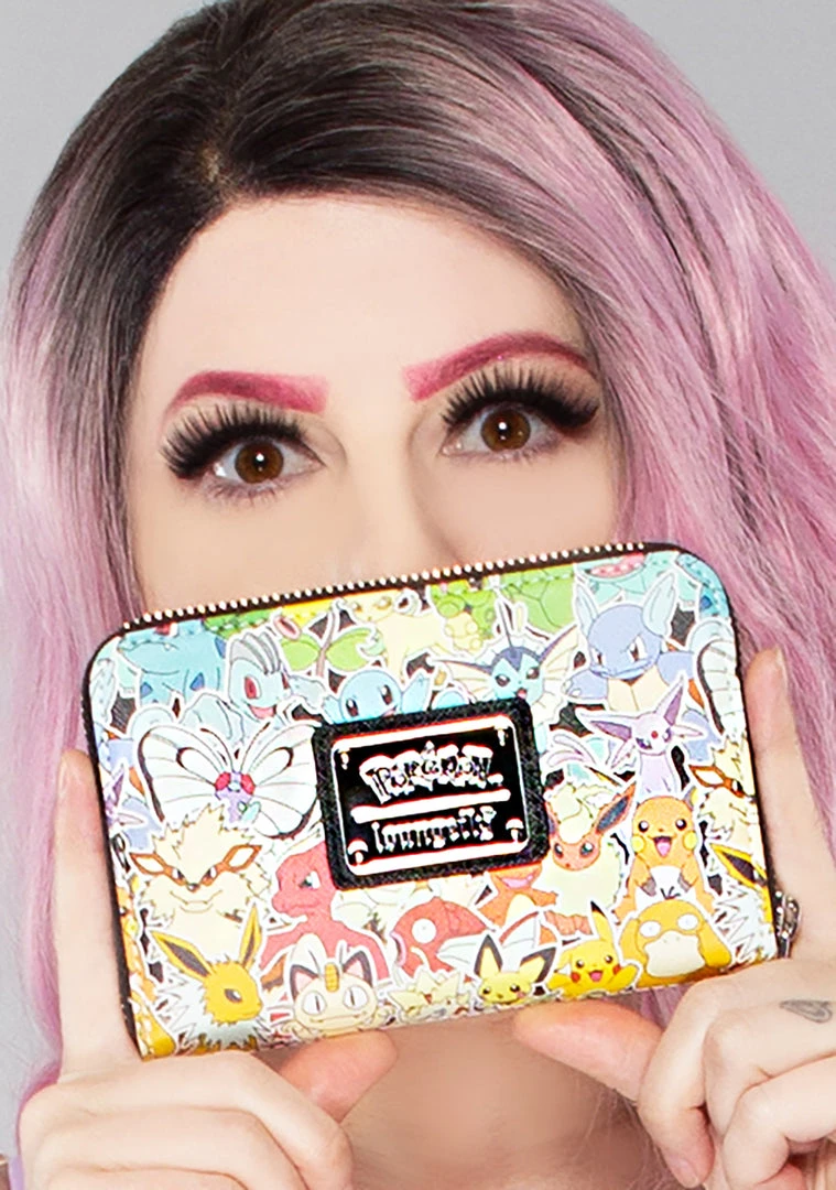 Loungefly X Pokemon Ombre Zip Around Wallet