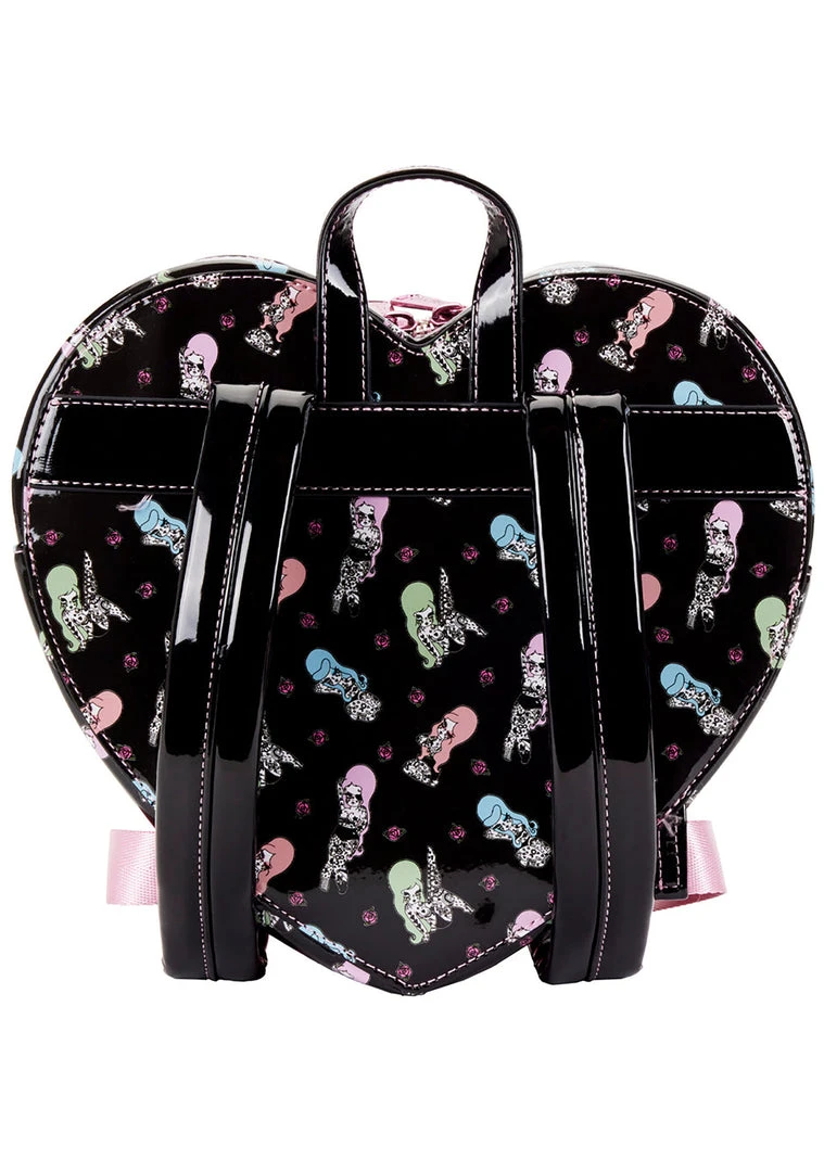 Loungefly New X Valfré Bad Bettie Tattoo Heart Mini Backpack