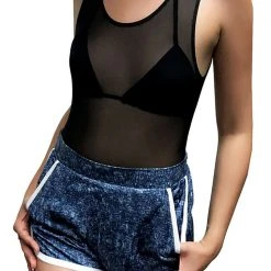 LA Style Rush Mesh Tank Bodysuit