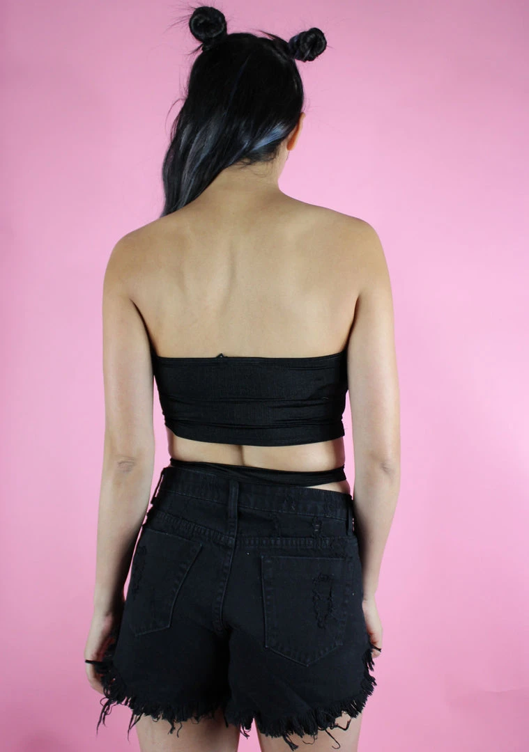 Motel Rocks Women's Festival Dorian Criss Cross Tube Top