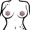 Pastease Accessories Glitter Snowflake Nipple Pasties In Lilac