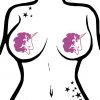 Pastease Accessories Glitter Unicorn Nipple Pasties In Hot Pink/White