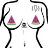 Pastease Glitter Watermelon Nipple Pasties In Hot Pink Accessories