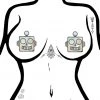 Pastease Holographic Robot Nipple Pasties In Silver Accessories