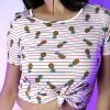 LA Style Rush Pineapple Of My Eye Crop Top T-Shirt
