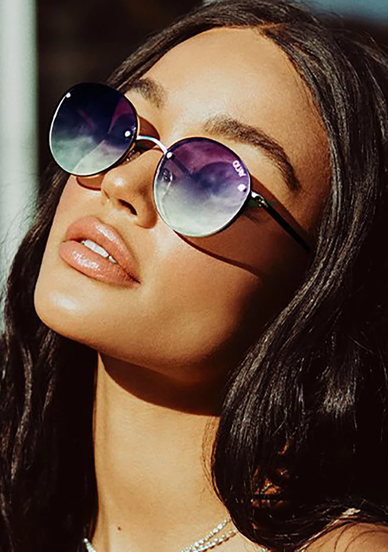 Quay Australia Farrah Sunglasses In Silver Purple Pink Yellow Accessories