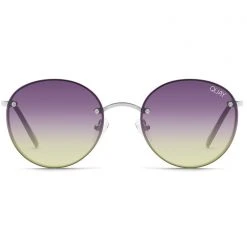 Quay Australia Farrah Sunglasses In Silver Purple Pink Yellow Accessories