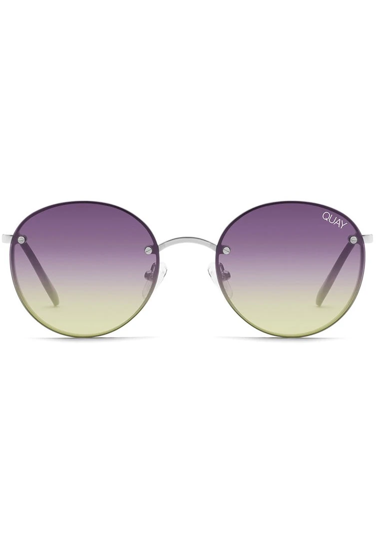 Quay Australia Farrah Sunglasses In Silver Purple Pink Yellow Accessories