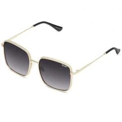 Quay Australia Real One Sunglasses In Gold Smoke