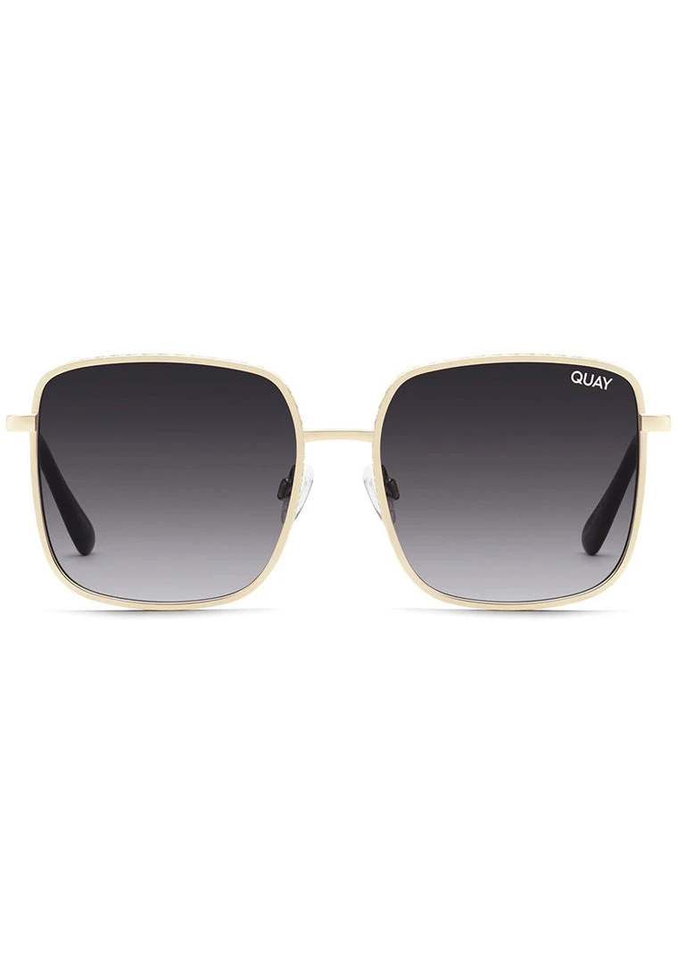 Quay Australia Real One Sunglasses In Gold Smoke