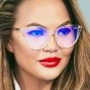Quay Australia X Chrissy Teigen Blue Light All Nighter Glasses In Clear