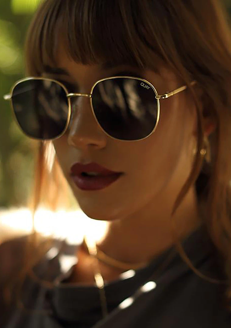 Quay Australia Jezabell Sunglasses In Gold/Smoke