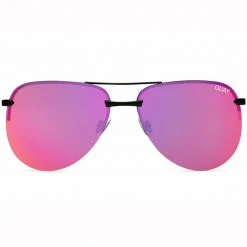 Quay Australia The Playa Sunglasses In Black/Pink Accessories