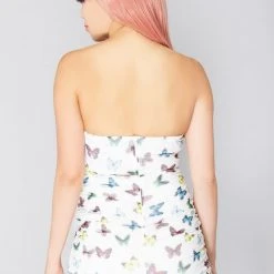 Rehab Lab Wild Heart Butterfly Kisses Strapless Bustier Dress
