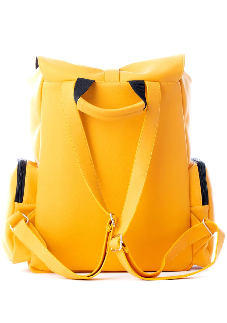 Spiral Chelsea City Backpack In Mustard Yellow