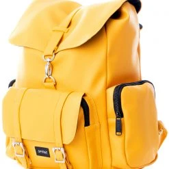 Spiral Chelsea City Backpack In Mustard Yellow