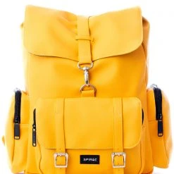 Spiral Chelsea City Backpack In Mustard Yellow