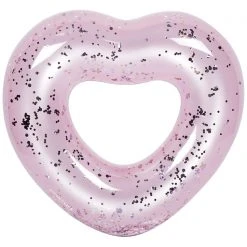 SunnyLife Pink Heart Glitter Pool Ring Accessories
