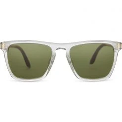 TOMS Dawson Sunglasses In Crystal Clear/Bottle Green