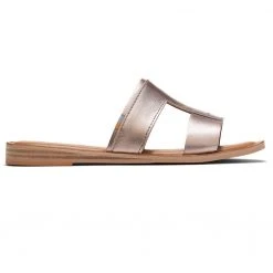 TOMS Shoes Seacliff Metallic Leather Sandals
