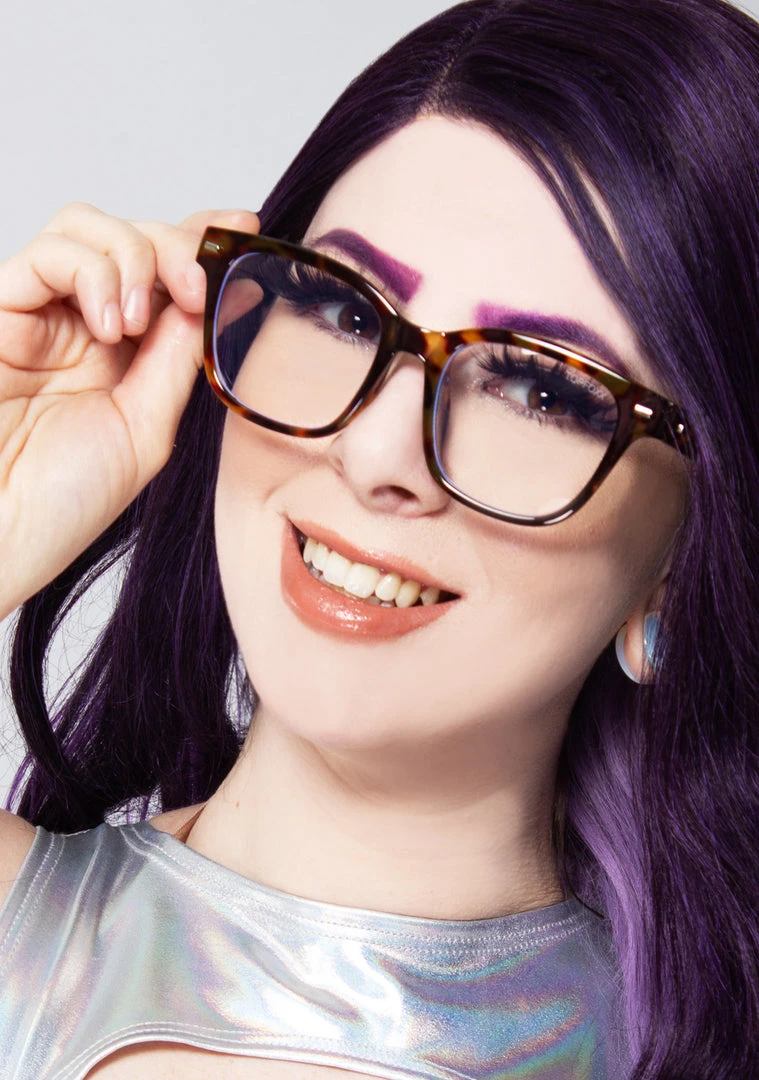 TopFoxx Accessories Stella Blue Light Glasses In Tortoise Shell