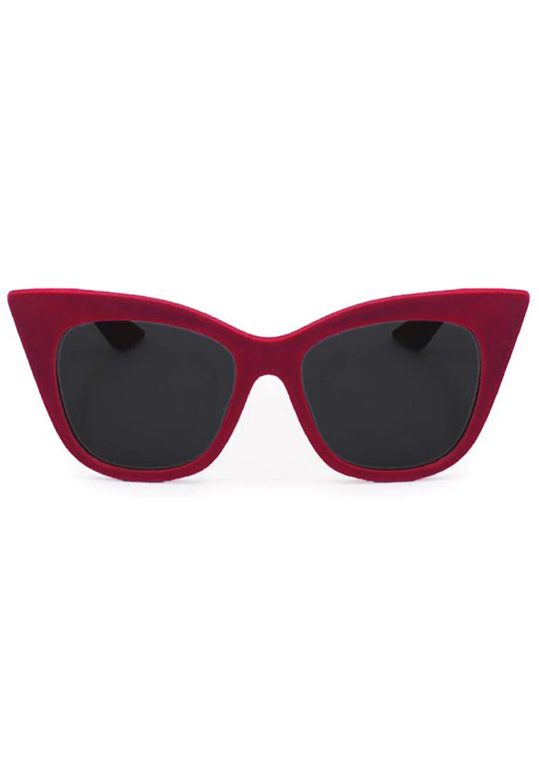 TopFoxx Venice Sunglasses In Red Velvet