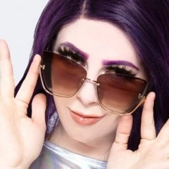 TopFoxx The Great Fantastic Vixen Sunglasses In Coffee