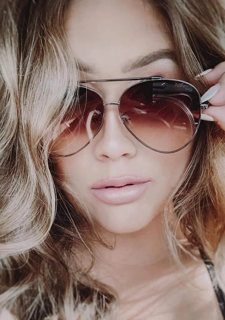 TopFoxx Accessories Besties Sunnies Sunglasses In Brown Fade