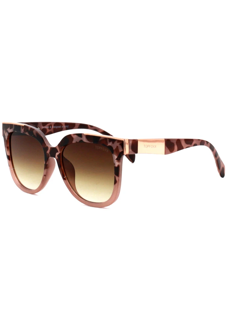 TopFoxx Accessories Coco Sunglasses In Tortoise Fade