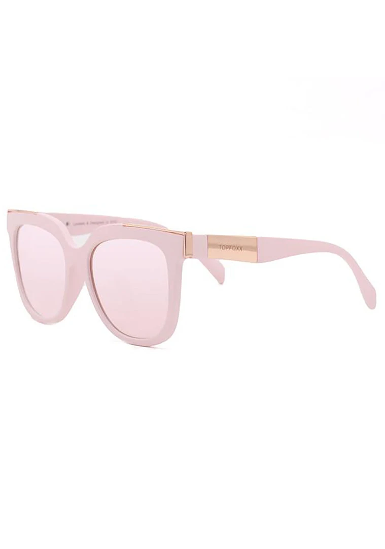 TopFoxx Coco Sunglasses In Rose Gold
