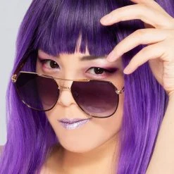 TopFoxx Farrah Sunglasses In Ombre Black