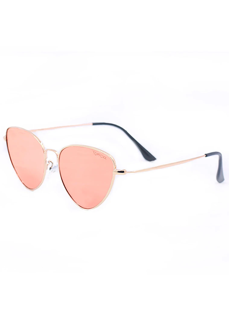 TopFoxx Felina Sunglasses In Rose Gold Wild Heart