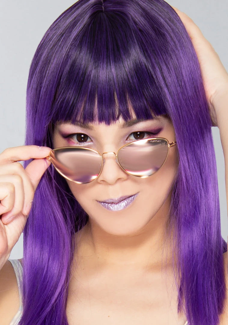 TopFoxx Felina Sunglasses In Rose Gold Wild Heart