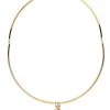 Wanderlust + Co Ava Choker In Gold/Sky
