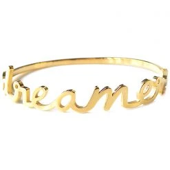 Wanderlust + Co Dreamer Bangle In Gold
