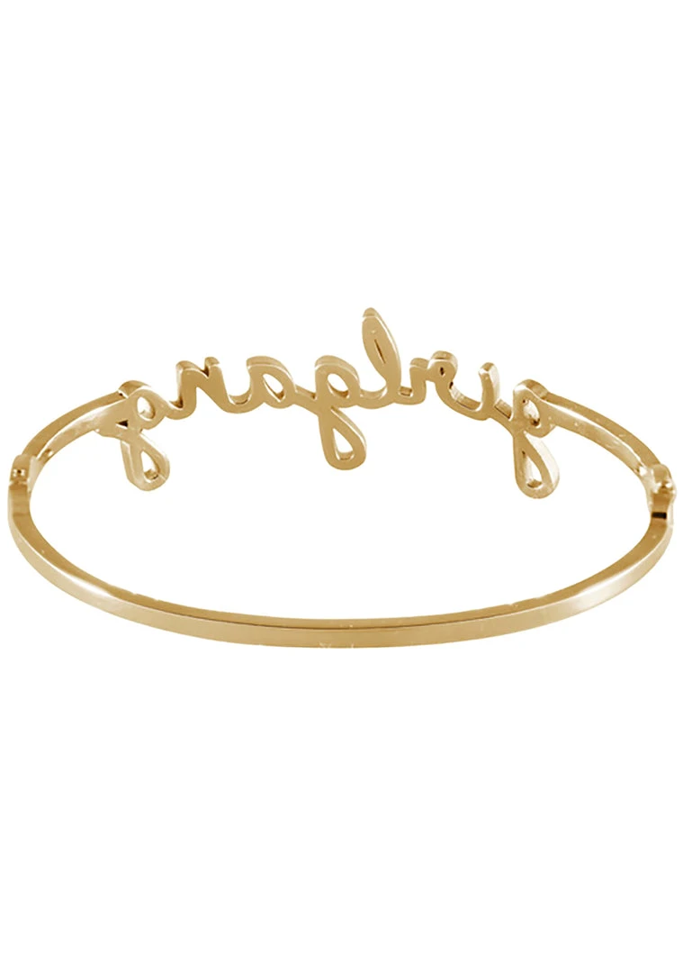 Wanderlust + Co Girlgang Bangle In Gold Accessories