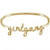 Wanderlust + Co Girlgang Bangle In Gold Accessories