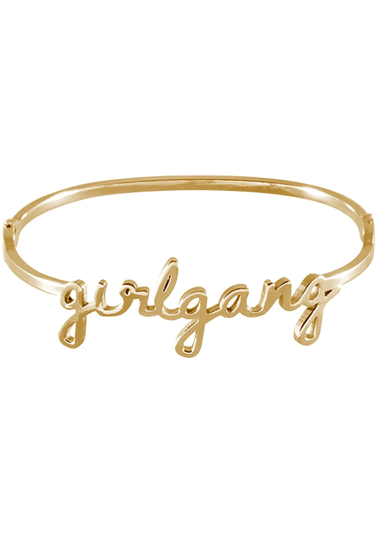 Wanderlust + Co Girlgang Bangle In Gold Accessories