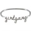 Wanderlust + Co Accessories Girlgang Bangle In Silver