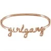 Wanderlust + Co Girlgang Bangle In Rose Gold Accessories
