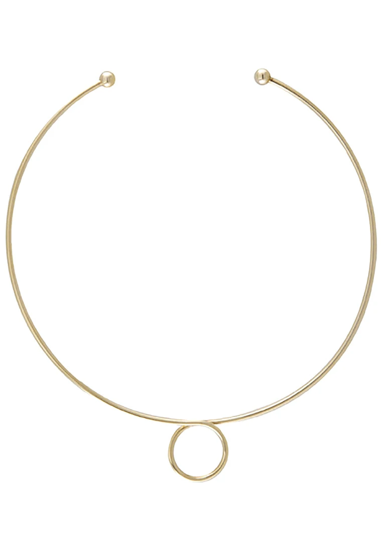 Wanderlust + Co Loop Choker In Gold Accessories