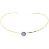 Wanderlust + Co Mia Choker In Gold/Sky