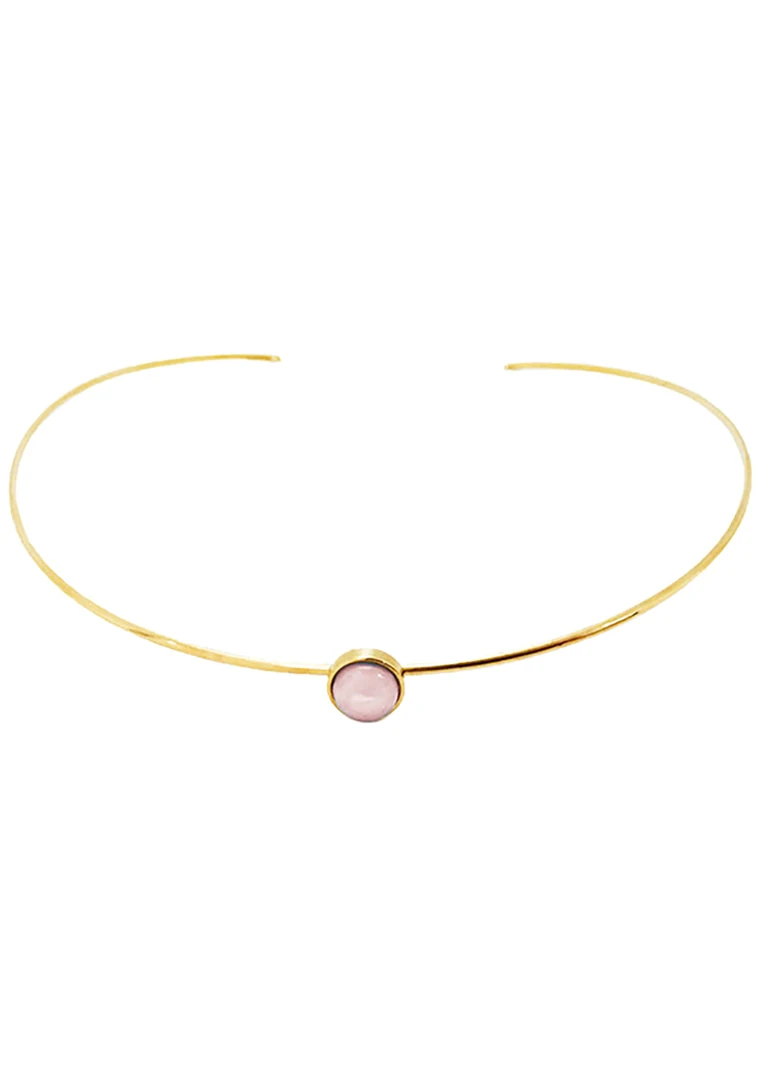 Wanderlust + Co Accessories Mia Choker In Gold/Rose