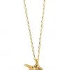 Wanderlust + Co Emoji Unicorn Necklace In Gold Accessories
